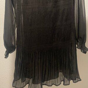 Dress Black Mango long sleeve